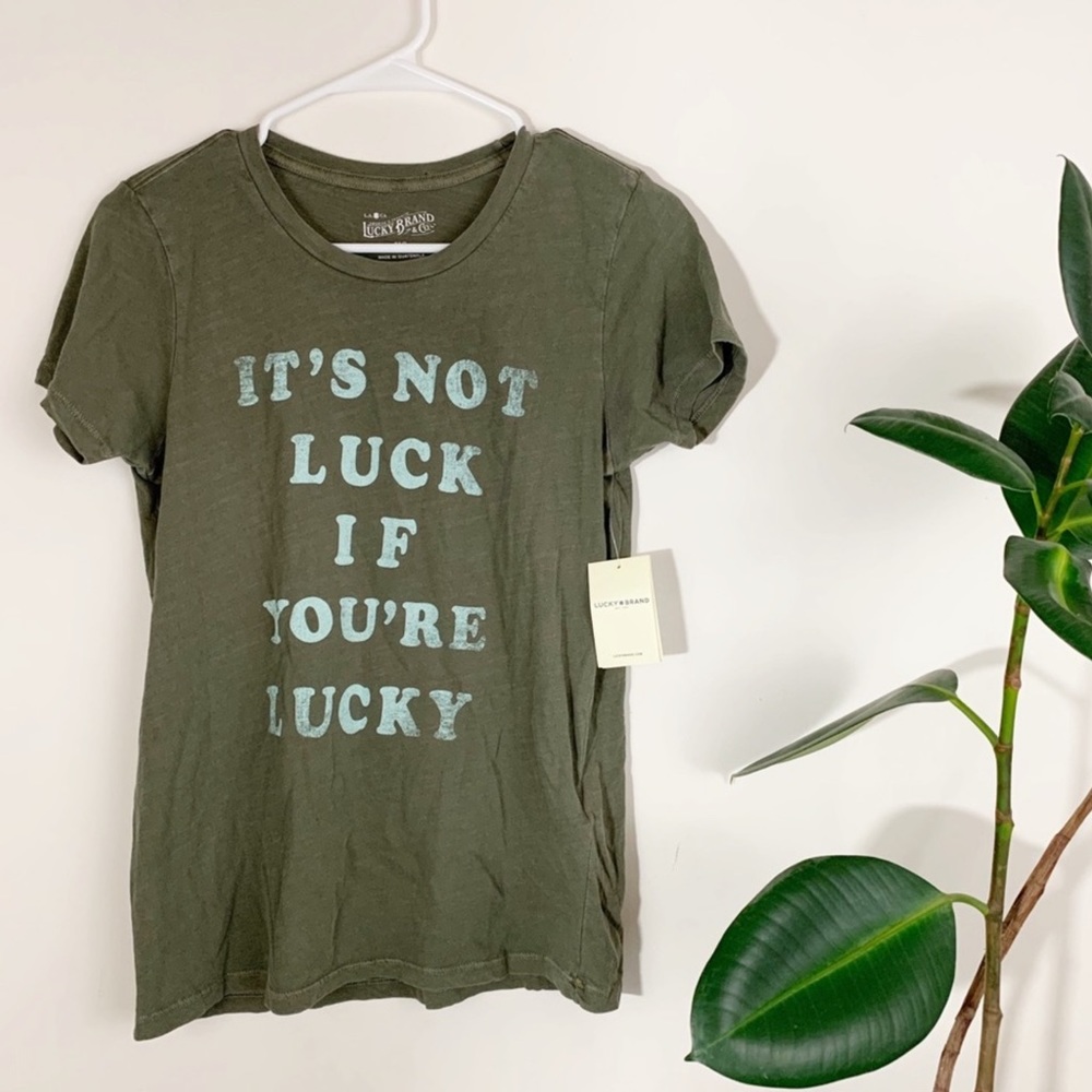 NWT lucky brand graphic quote tee
